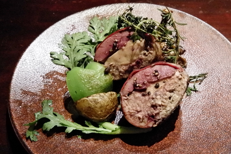 スコットランド産雷鳥とフォアグラのファルシー